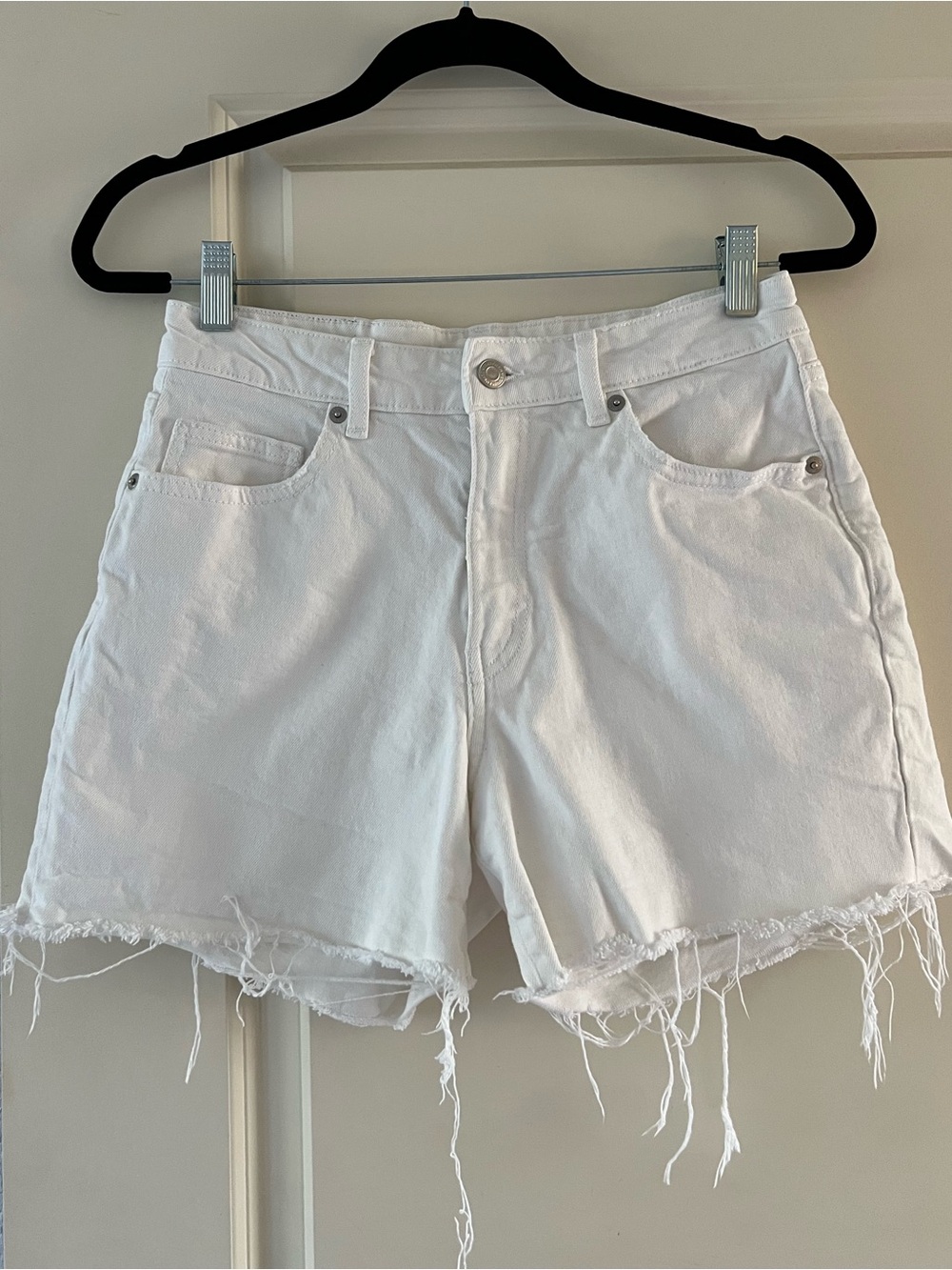 White Denim Shorts